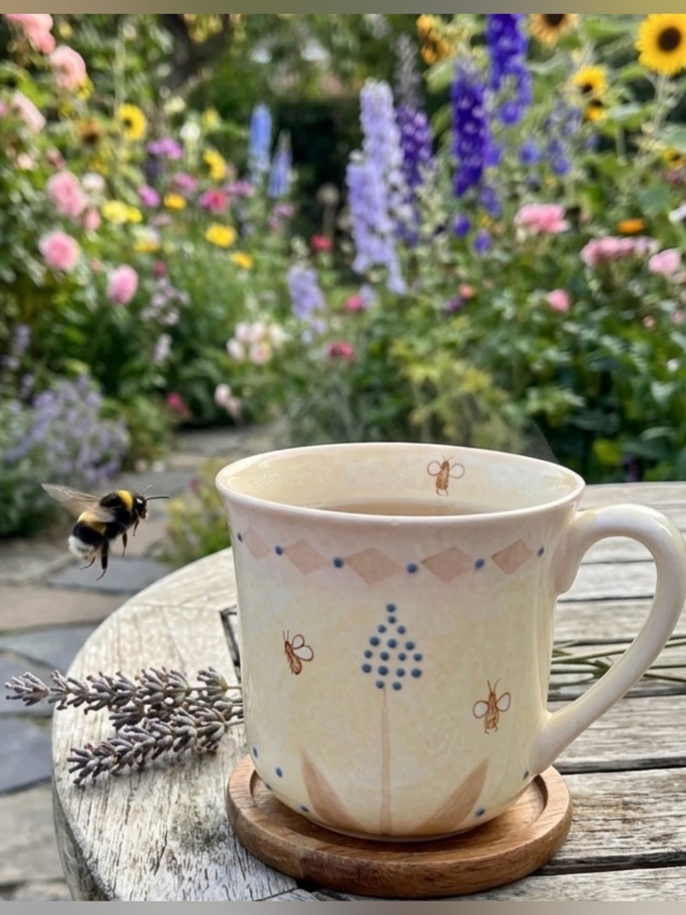 Cute Block Basics "Buzz Buzz" Bee mug designed by Deb Mores